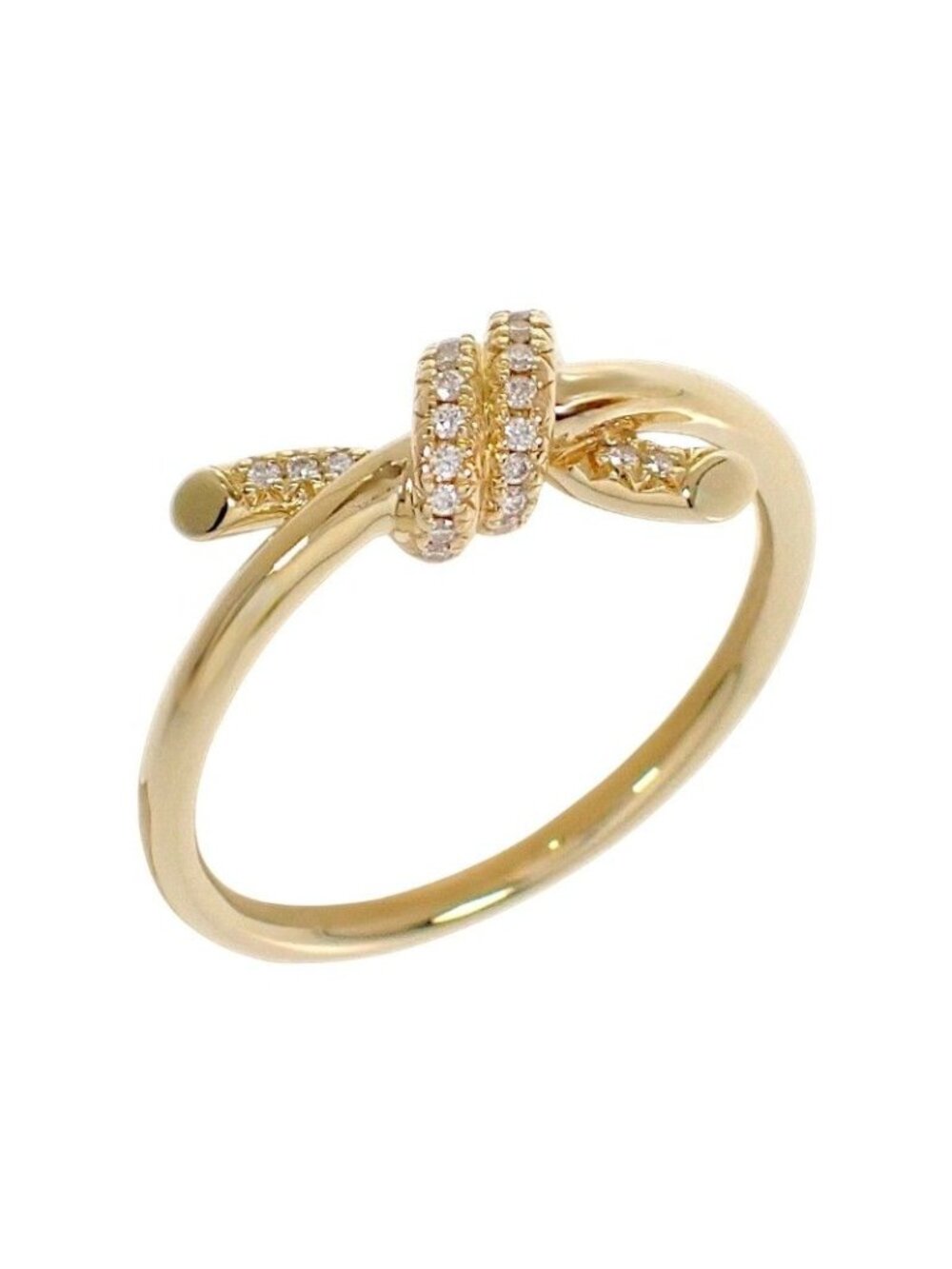 Tiffany & Co Knot Actual Ring Genus 18k Yellow Gold Diamond